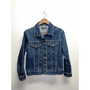 Vintage Womens Denim Jacket DMBM Jeans USA made Blue Top Women Large